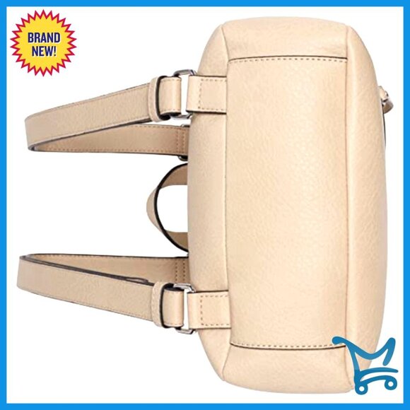 Lamb Leather Flap Backpack with Magnetic Closure and Interior Pocket